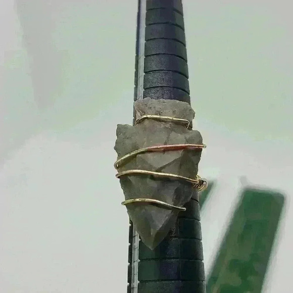 Vintage handmade authentic arrowhead wire ring size 6 - Picture 10 of 15